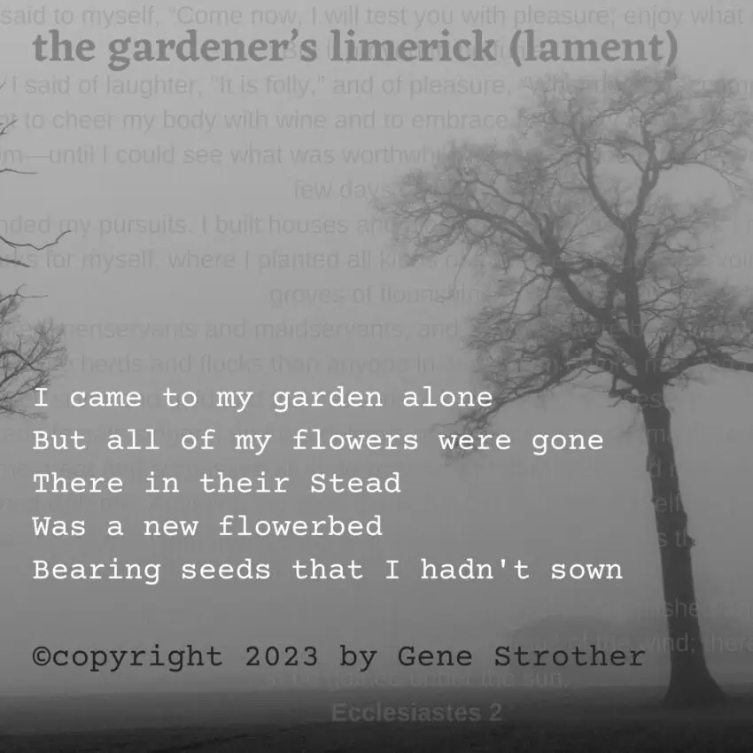 The Gardener Limerick - Ecclesiastes 2